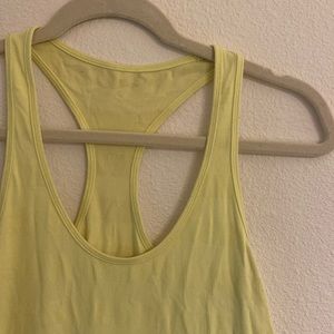 Lululemon yellow racerback tank long size 10